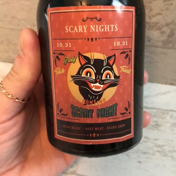 Spooky Witchcraft Evil Black Cat Potion Apothecary Glass Bottle Decoration - Picture 3 of 12